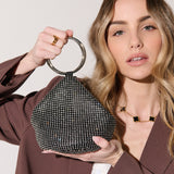 Jada Glomesh Evening Bag in Black