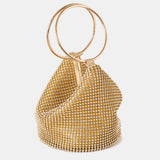Jada Glomesh Evening Bag in Gold