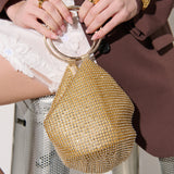 Jada Glomesh Evening Bag in Gold