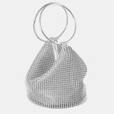 Jada Glomesh Evening Bag in Silver