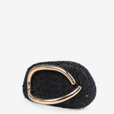 Celina Crystal Statement Clutch Bag in Black