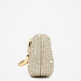 Celina Crystal Statement Clutch Bag in Gold