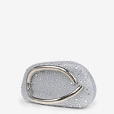 Celina Crystal Statement Clutch Bag in Silver