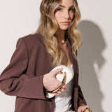 Celina Statement Clutch Bag in White