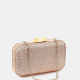 Romie Rhinestone Clutch Bag in Champagne