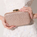 Romie Rhinestone Clutch Bag in Champagne