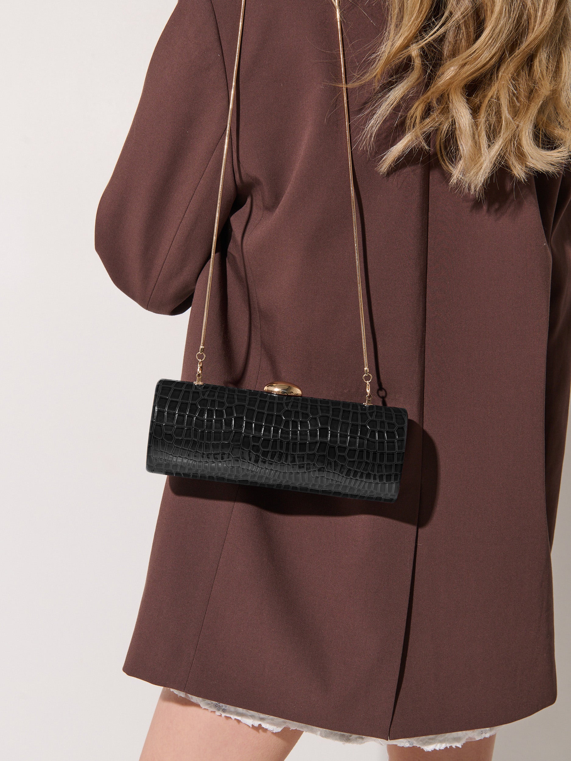 Karina Evening Clutch Bag in Black