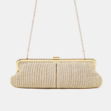 Bianca Straw Clutch Bag in Beige
