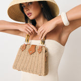 Wide Brim Straw Bucket Hat