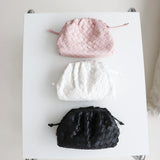 Maeve Woven Clutch Bag in Black