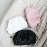 Maeve Woven Clutch Bag in Pink