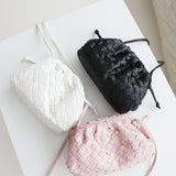 Maeve Woven Clutch Bag in Black