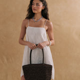 Mercato Straw Tote Bag in Brown