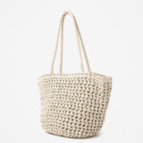 Mercato Straw Tote Bag in Cream