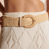 Astrid Straw Woven Stretchy Belt
