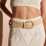 Astrid Straw Woven Stretchy Belt