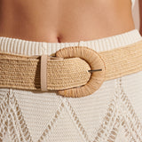 Astrid Straw Woven Stretchy Belt
