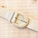Astrid Straw Woven Stretchy Belt
