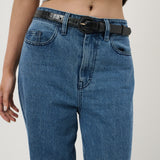 Zoey Croc PU Thin Belt