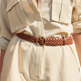 Emma Braided Round Buckle Belt