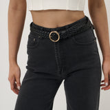 Emma Braided Round Buckle Belt
