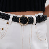 Emma Braided Round Buckle Belt