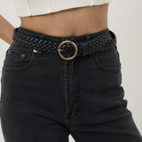Emma Braided Round Buckle Belt