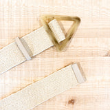 Acrylic Statement Buckle Straw Belt