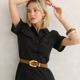 Genuine Suede Chain Buckle Belt