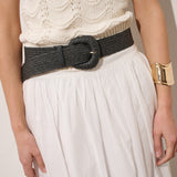 Eudice Point Buckle Straw Belt (2 col)