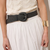 Eudice Point Buckle Straw Belt (2 col)