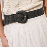 Eudice Point Buckle Straw Belt (2 col)