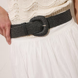 Eudice Point Buckle Straw Belt (2 col)