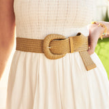 Eudice Point Buckle Straw Belt (2 col)