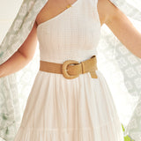 Eudice Point Buckle Straw Belt (2 col)