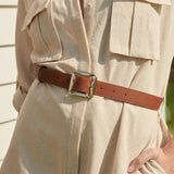 Matte Maison Square Buckle Belt