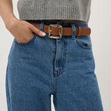 Matte Maison Square Buckle Belt