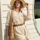 Matte Maison Square Buckle Belt