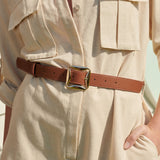 Matte Maison Square Buckle Belt