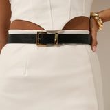 Half Square Basic Belt - Gold