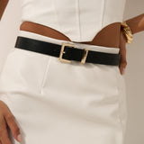 Half Square Basic Belt - Gold