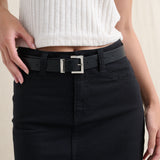 Half Square Basic Belt - Silver