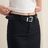 Half Square Basic Belt - Silver