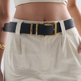 Western Vintage PU Leather Belt in Brown