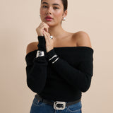 Chain Buckle PU Skinny Belt