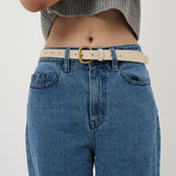 Hudson Buckle Slim PU Belt (2col)