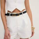 Eva Classic Buckle Belt in Black