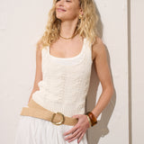 Arizona Straw Buckle Belt in Tan