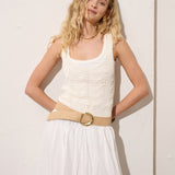 Arizona Straw Buckle Belt in Tan