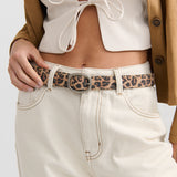 Leopard Genuine Suede Belt